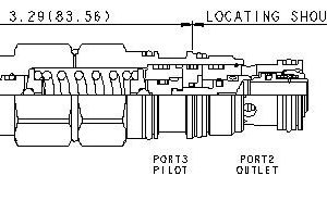SUN HYDRAULICS 3:1 pilot ratio, vented counterbalance valve - atmospherically referenced(CAEALIN)