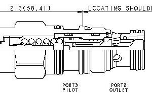SUN HYDRAULICS 4.5:1 pilot ratio, standard capacity counterbalance valve (CBEGLJN)