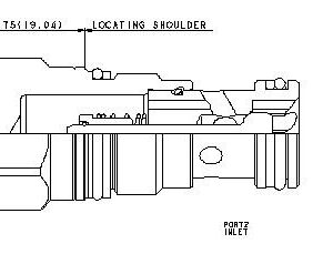 SUN HYDRAULICS Free flow side to nose check valve (CXCDXCV)