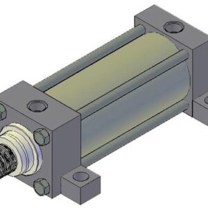 STANDARD HYDRAULIC CYLINDER (BORE DIA 80MM/ ROD DIA 56MM/ STROKE 1000MM) FOOT FLANGE MOUNTING