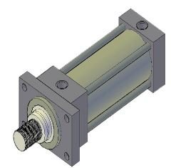 STANDARD HYDRAULIC CYLINDER (BORE DIA 100MM/ ROD DIA 70MM/ STROKE 1000MM) FRONT FLANGE