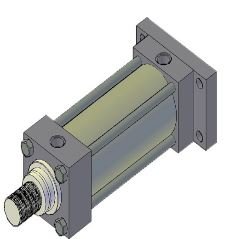 STANDARD HYDRAULIC CYLINDER (BORE DIA 100MM/ ROD DIA 70MM/ STROKE 1000MM) REAR FLANGE